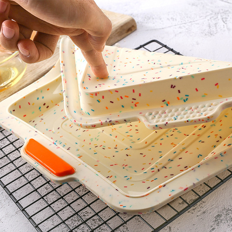 Τετράγωνος δίσκος ψησίματος σιλικόνης Φόρμα φόρμας φόρμα ψωμιού Φόρμα κέικ ψησίματος Φόρμα DIY ταψιού Εργαλείο κέικ ανθεκτικό σε υψηλή θερμοκρασία