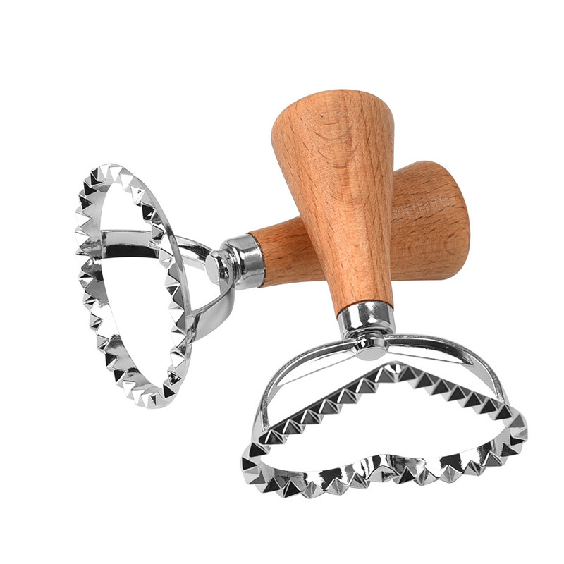 Toidukõlblikud pirukad küpsised vormipelmeen ravioolide reljeeftrükk, lõikurite komplekt koos rullikuga ruudukujulise ümmarguse biskviidi pitsa küpsetamise tööriistaga