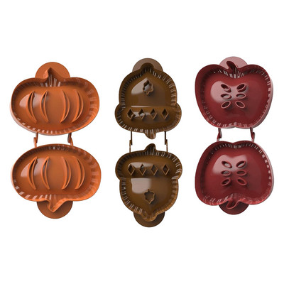 Σετ φορμάκια για χεράκια 3 τεμαχίων, φόρμες για πίτα με πιεστικό ζύμης, φόρμες για πίτα για μίνι, εργαλείο για φόρμες για πίτα, φορμάκια για χεράκια