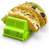 Pitsakoogi vitriin PP Taco riiul, vastupidav laineline toidukonteiner Mehhiko pannkoogiresti köögitööriist 14,5X7,5X6,5cm LBS