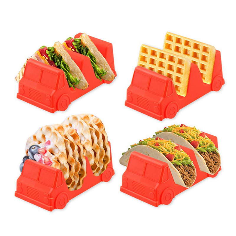 Pitsakoogi vitriin PP Taco riiul, vastupidav laineline toidukonteiner Mehhiko pannkoogiresti köögitööriist 14,5X7,5X6,5cm LBS