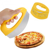 Нож за пица от неръждаема стомана с капак Рокер Резачка Масло за сирене Резачка за пица Кухненски инструменти за печене Аксесоар за сладкиши и пекарни