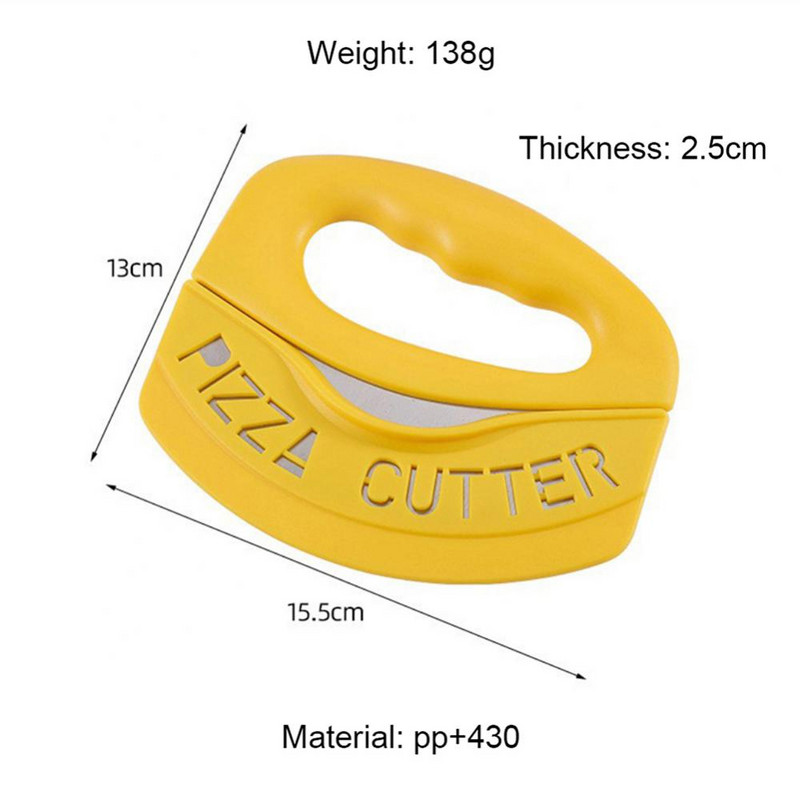 Нож за пица от неръждаема стомана с капак Рокер Резачка Масло за сирене Резачка за пица Кухненски инструменти за печене Аксесоар за сладкиши и пекарни