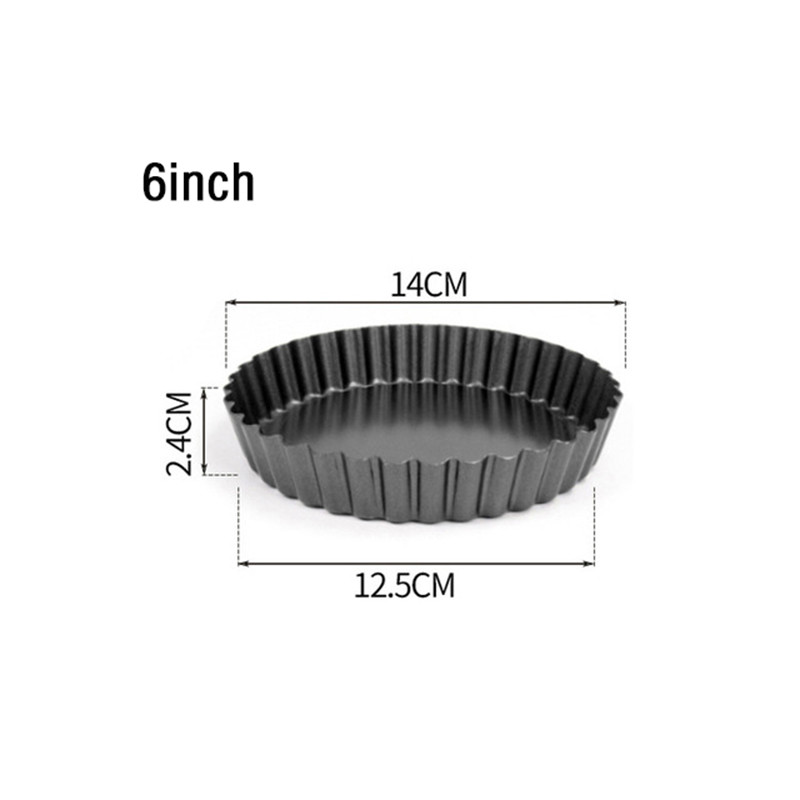Ταψί για πίτες από ανθρακούχο ατσάλι Αντικολλητικό ταψί για πίτσα με βαριά φόρμα στρογγυλό αφαιρούμενο χαλαρό κέικ με φουσκωτό κάτω μέρος