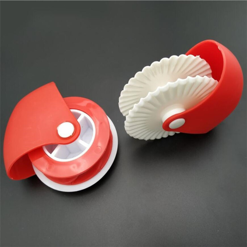 2 bucăți/set Bucătărie Pizza Patiserie Dispozitiv de tăiat Placintă de patiserie Decor Cutter Roată din plastic Rolă pentru tăietor de crustă Instrument