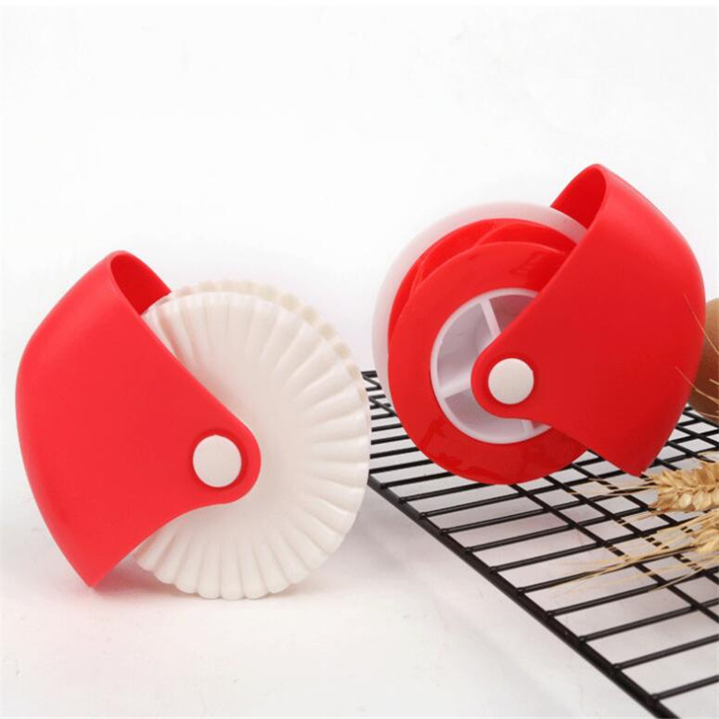2 bucăți/set Bucătărie Pizza Patiserie Dispozitiv de tăiat Placintă de patiserie Decor Cutter Roată din plastic Rolă pentru tăietor de crustă Instrument