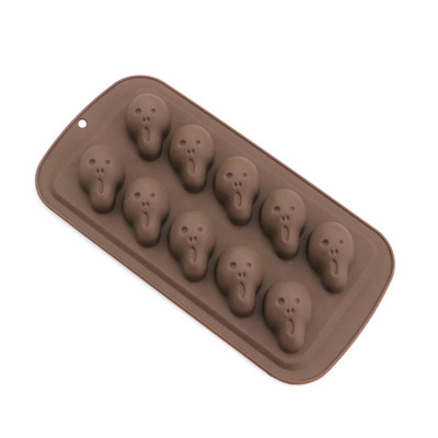 Mucegai din silicon de Halloween Mucegai de ciocolată Halloween Bone Fantomă Forma Fondant Mucegai Tort Mucegai cub de gheață Decor Bomboane Instrument de copt