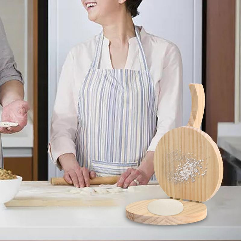 Medienos tešlos presavimo įrankis Koldūnai Įvynioklis Spaustuvas Pica Apvalus Virtuvės Įrankis Naminis Tortilijos Sausainiai Spurgos Tortilijų Presas