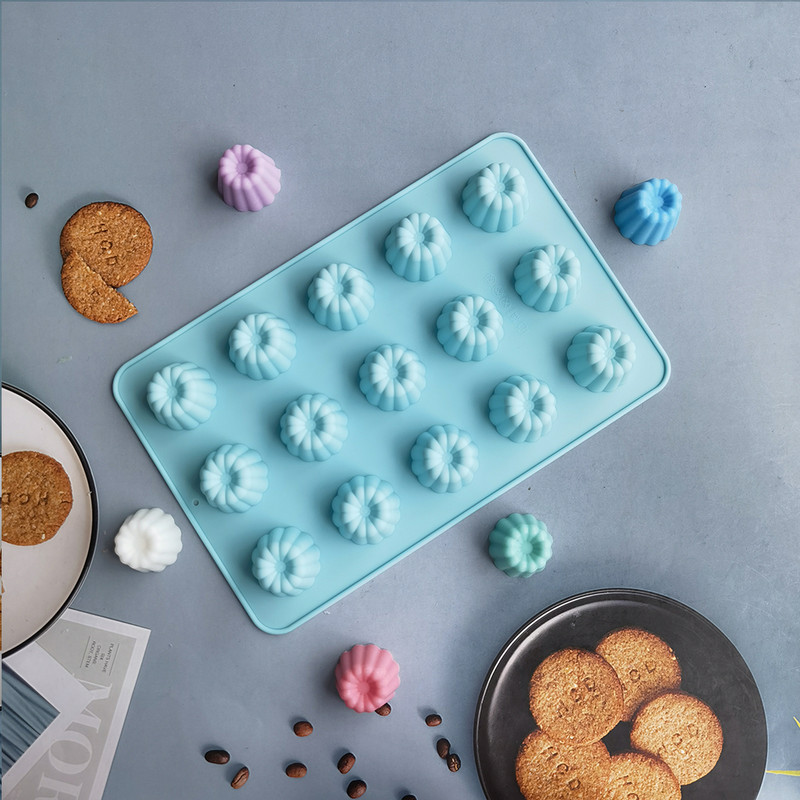 Uus 15 lingiga Luli silikoonist väike koogivorm, šokolaadikoogivorm, kasutatud minimagustoitude küpsetamiseks, käsitsi meisterdamise tööriistad