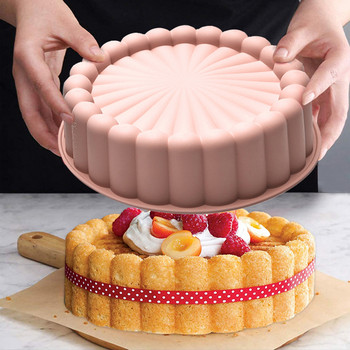 Στρογγυλή φόρμες σιλικόνης Charlotte για κέικ με φράουλα Ταψί ψησίματος Mary Ann/Ballerine Cakes Φόρμα ταψιού Εργαλεία κουζίνας Αξεσουάρ