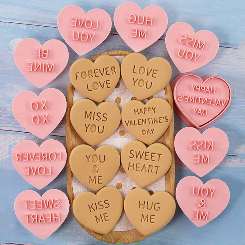 8 τμχ Νυφικά Γαμπρός Κόφτες για μπισκότα γάμου Love Heart Rose φόρμα μπισκότων Κόφτης για τούρτα Εργαλεία ψησίματος Προμήθειες γάμου