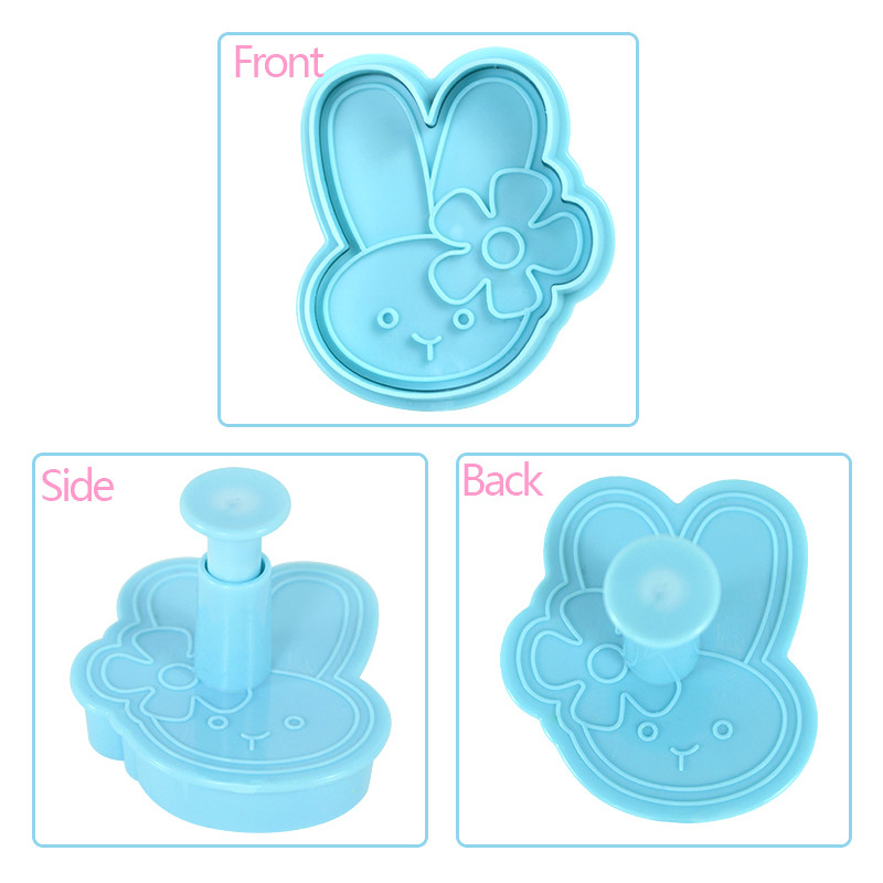 4 buc. Mucegai pentru tăietor de prăjituri de Paște, ouă de iepure de Paște, pentru biscuiți, pentru acasă, pentru petrecerea de Paște, pentru decorarea torturilor, instrument de copt DIY