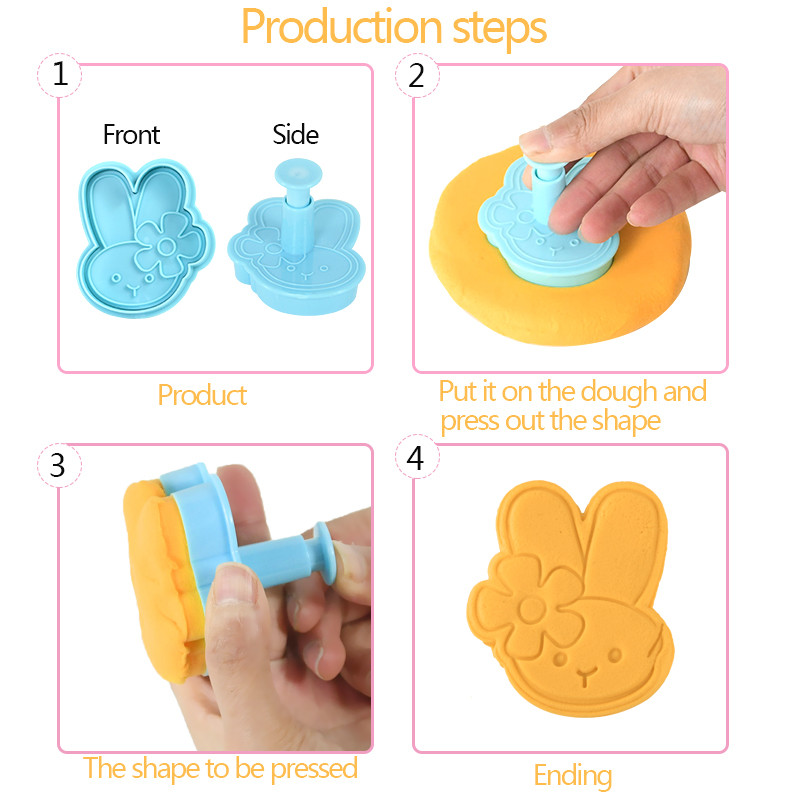 4 buc. Mucegai pentru tăietor de prăjituri de Paște, ouă de iepure de Paște, pentru biscuiți, pentru acasă, pentru petrecerea de Paște, pentru decorarea torturilor, instrument de copt DIY