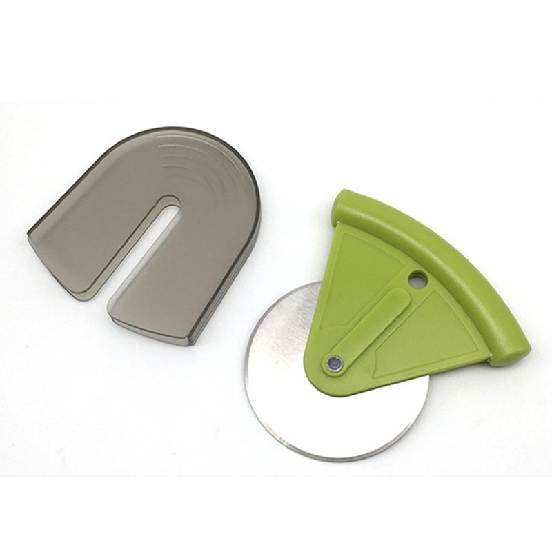 Kaasaskantav pitsalõikur Pizza rataste lõikur koos kaitsekattega roostevabast terasest teraga pitsaviiluri küpsetustarvikud