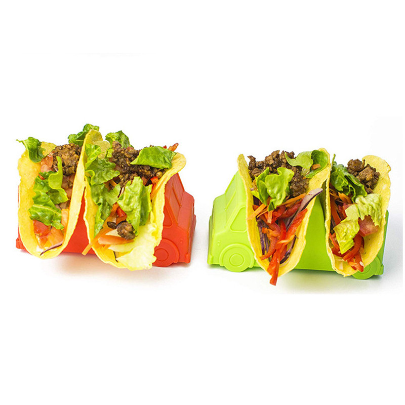 Βάση οθόνης για κέικ πίτσας PP Taco Rack Δοχείο φαγητού με κύμα ανθεκτικό μεξικάνικο ράφι για τηγανίτες Εργαλείο κουζίνας GQ