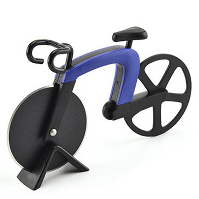 Roostevabast terasest plastist jalgrattarulli pitsa lõikuri viilutaja jalgratta pitsa lõikuri ratas köögi vidina pitsa lõikamise nuga viilutaja