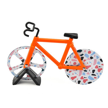 Ножове за рязане на пица Велосипед с две колела Слайсер за пица с форма на велосипед за любителите на пица Чопър за пица Слайсер Нож за рязане на пица