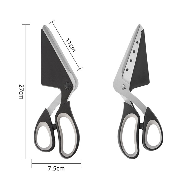 Ψαλίδι πίτσας κουζίνας Super Sharp Αποσπώμενο μαχαίρι πίτσας Πολυλειτουργικό ανοξείδωτο ατσάλι με αντιολισθητική λαβή σπάτουλα πίτσας