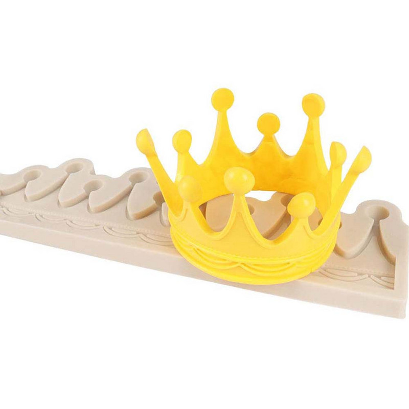 „Pasidaryk pats“ karūnos formos silikoninės fondanto formos 3D šokolado formos „Sugarcraft“ saldainių formos putėsiai tortų dekoravimo įrankiai