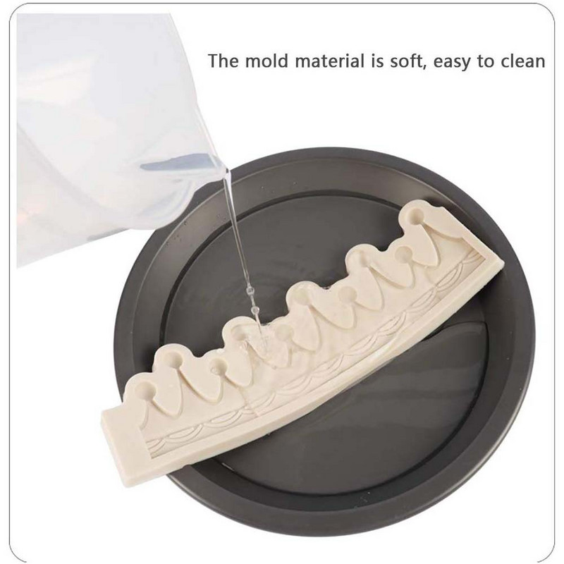 „Pasidaryk pats“ karūnos formos silikoninės fondanto formos 3D šokolado formos „Sugarcraft“ saldainių formos putėsiai tortų dekoravimo įrankiai