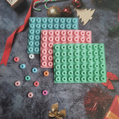 Forme cu 48 de găuri pentru mini prăjituri din silicon pentru gogoși, tigaie antiaderente pentru covrigi, brioșe de ciocolată, aparat de gogoși, instrument pentru accesorii de bucătărie