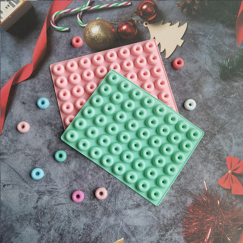 Forme cu 48 de găuri pentru mini prăjituri din silicon pentru gogoși, tigaie antiaderente pentru covrigi, brioșe de ciocolată, aparat de gogoși, instrument pentru accesorii de bucătărie