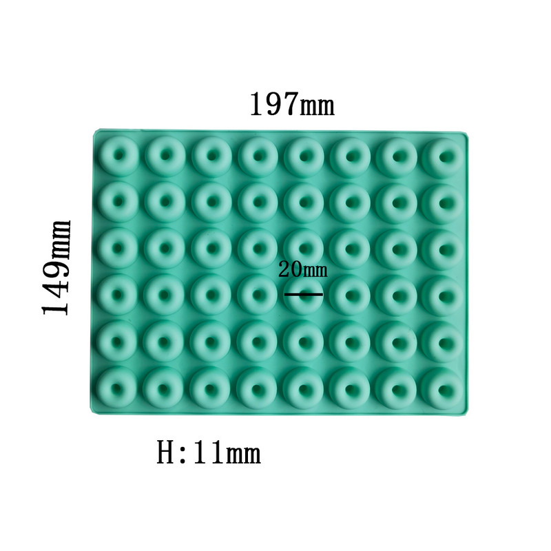 Forme cu 48 de găuri pentru mini prăjituri din silicon pentru gogoși, tigaie antiaderente pentru covrigi, brioșe de ciocolată, aparat de gogoși, instrument pentru accesorii de bucătărie