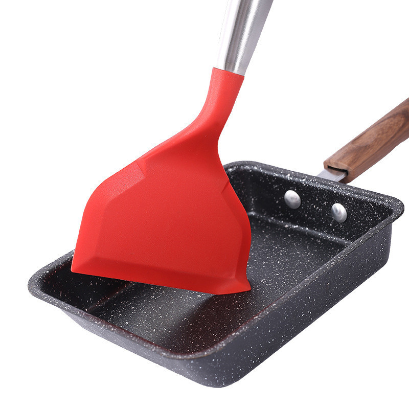 Νέο φτυάρι κέικ από ανοξείδωτο ατσάλι σιλικόνης Φτυάρι κουζίνας πίτσας ομελέτα Πανκέικ Σπάτουλα υψηλής θερμοκρασίας Εργαλεία ψησίματος