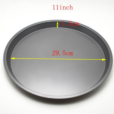 8/9/10/11" Αντικολλητικός δίσκος πίτσας με σκληρή επίστρωση Crispers μικροκυμάτων Ταψί κουζίνας μαύρο στρογγυλό Ταψί ψησίματος για κέικ εργαλεία ψησίματος