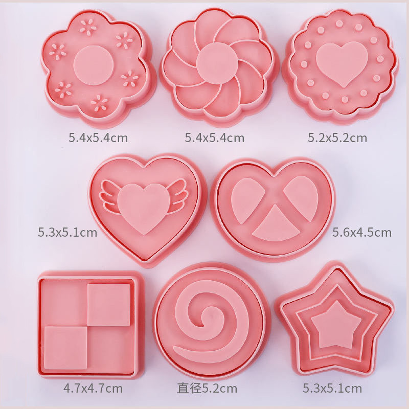 8 vnt./komplektas sumuštinių uogienės sausainių pjaustytuvas 3D retro šokolado padažas sausainių formavimas pelėsiai Fondant reljefiniai antspaudai Tortų dekoravimo įrankiai