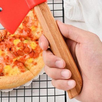 Резачка за пица с форма на брадва Остър нож от неръждаема стомана, подходящ за съдомиялна машина, с дръжки, кухненски инструменти за печене