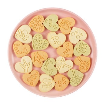 10 ΤΕΜ. Love Letter Fondant Embosser Stamp Φιόγκος φόρμα μπισκότων σε σχήμα καρδιάς με κόφτη Διακοσμήσεις τούρτας για πάρτι γάμου