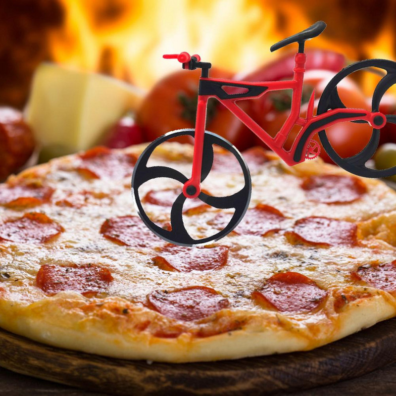Tăiător de pizza pentru bicicletă din oțel inoxidabil Tăiător de pizza pentru bicicletă antiaderent Cadou Instrument inovator de bucătărie