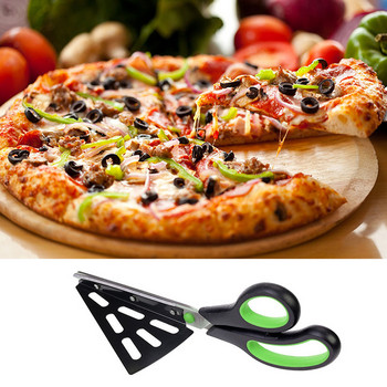 1 τμχ Pizza Scissor Cutter από ανοξείδωτο ατσάλι Scissor Cut Pizza με αποσπώμενη σπάτουλα JAN88
