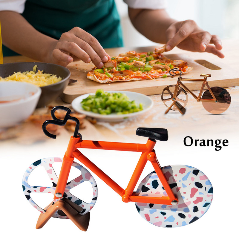 Ποδήλατο δρόμου Κόφτης Πίτσας Κόφτης από ανοξείδωτο ατσάλι Κοπή μαχαιριού πίτσας Τροχοί Ψαλίδι με θήκη Αξεσουάρ ψησίματος Εργαλεία κουζίνας