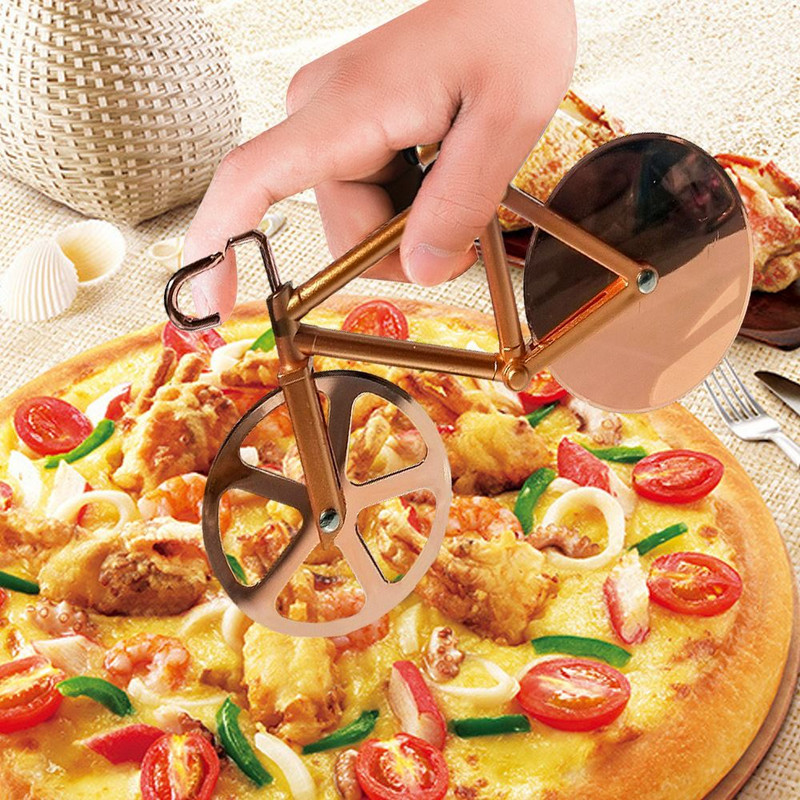 Ποδήλατο δρόμου Κόφτης Πίτσας Κόφτης από ανοξείδωτο ατσάλι Κοπή μαχαιριού πίτσας Τροχοί Ψαλίδι με θήκη Αξεσουάρ ψησίματος Εργαλεία κουζίνας