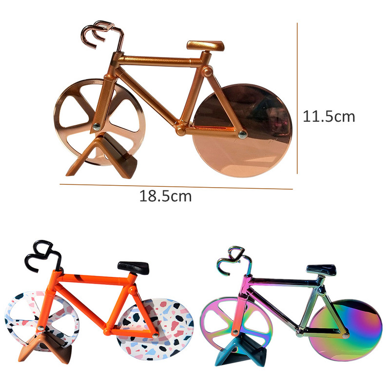 Ποδήλατο δρόμου Κόφτης Πίτσας Κόφτης από ανοξείδωτο ατσάλι Κοπή μαχαιριού πίτσας Τροχοί Ψαλίδι με θήκη Αξεσουάρ ψησίματος Εργαλεία κουζίνας