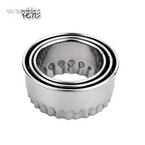 vanzlife Ζυμαρικά κομμένα από ανοξείδωτο ατσάλι μούχλα κουζίνας Περιτυλίγματα Στρογγυλά μπισκότα Σκεύη ψησίματος ζαχαροπλαστικής Μηχανή κοπής 3τμχ gadgets