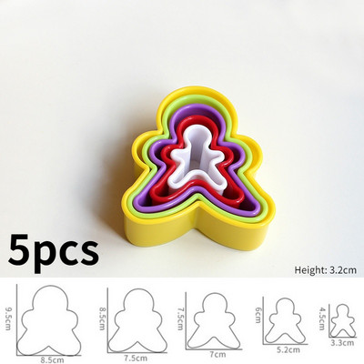 Küpsised lõikurid küpsise koogivorm isetegemine mitmestiilis plastikust ringikujuline küpsisevalmistaja jõulupühade varustus Fondant sugarcraft