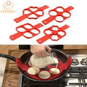 Κουζίνα Flip Cooker Silicone Egg Pancake Maker Φόρμες για πίτες Δαχτυλίδι για πίτα Ομελέτα φορμάκια τηγανητά αυγά Εργαλεία ζαχαροπλαστικής BK259