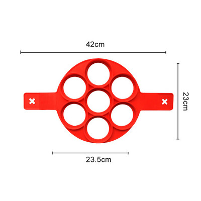 Κουζίνα Flip Cooker Silicone Egg Pancake Maker Φόρμες για πίτες Δαχτυλίδι για πίτα Ομελέτα φορμάκια τηγανητά αυγά Εργαλεία ζαχαροπλαστικής BK259