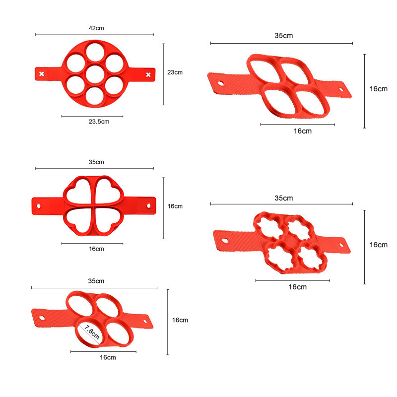 Κουζίνα Flip Cooker Silicone Egg Pancake Maker Φόρμες για πίτες Δαχτυλίδι για πίτα Ομελέτα φορμάκια τηγανητά αυγά Εργαλεία ζαχαροπλαστικής BK259
