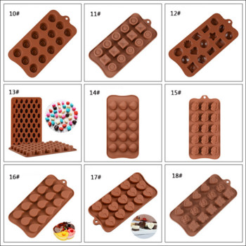 Силиконови форми за торта Форми за шоколадови бонбони във формата на сърце Форми за кубчета лед за сок Кухненски инструменти за печене Аксесоари за украса на торта