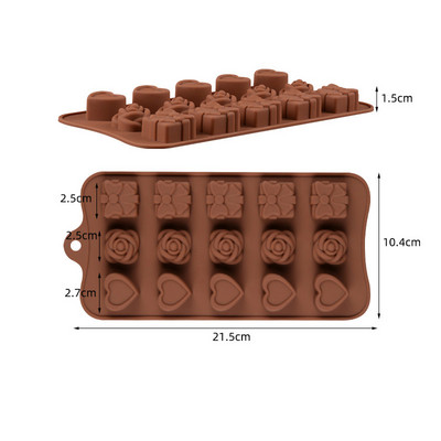 Silikoninės tortų formelės Širdelės formos šokoladinių saldainių formelės Sultys Ledo kubelių formelės Virtuvės kepimo įrankiai Tortų dekoravimo priedai
