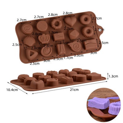 Silikoninės tortų formelės Širdelės formos šokoladinių saldainių formelės Sultys Ledo kubelių formelės Virtuvės kepimo įrankiai Tortų dekoravimo priedai