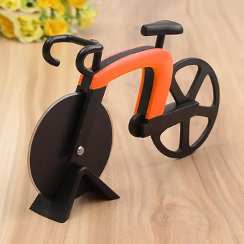 Велосипед за печене от неръждаема стомана, резачка за пица с кръгло колело, ролкова резачка, велосипед, резачка за пица, кухненски инструменти, незалепващ нож за пица