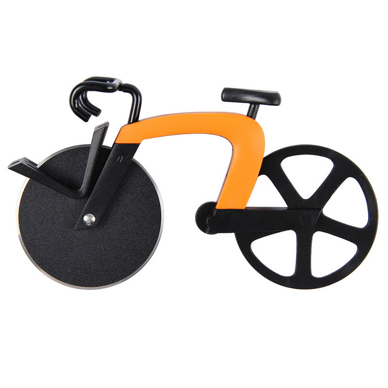 Roostevabast terasest küpsetusjalgratta pitsalõikur ümmargune ratas rull-lõikur jalgratas pitsalõikur köögitööriistad mittenakkuva nuga pitsa jaoks