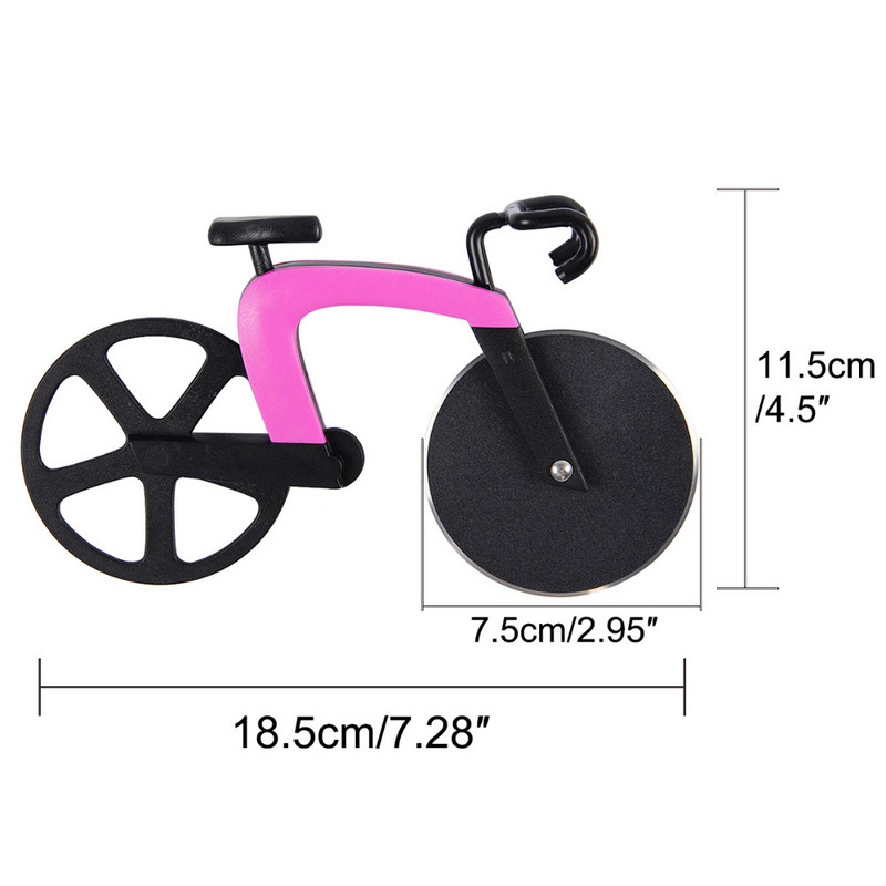 Roostevabast terasest küpsetusjalgratta pitsalõikur ümmargune ratas rull-lõikur jalgratas pitsalõikur köögitööriistad mittenakkuva nuga pitsa jaoks