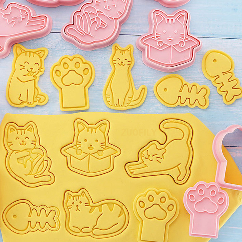 Cat Cookie Cutter Run Kingdom Shape Dog Anime Past for Baking Cake Decor Εργαλείο Φόρμα κουζίνας Μπισκότα Αξεσουάρ κουζίνας