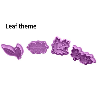 4 tk / komplekt DIY multifilmi küpsisevormi küpsise lõikur 3D multifilmi küpsise tempel ABS plastist küpsetusvormi küpsise kaunistamise tööriistad